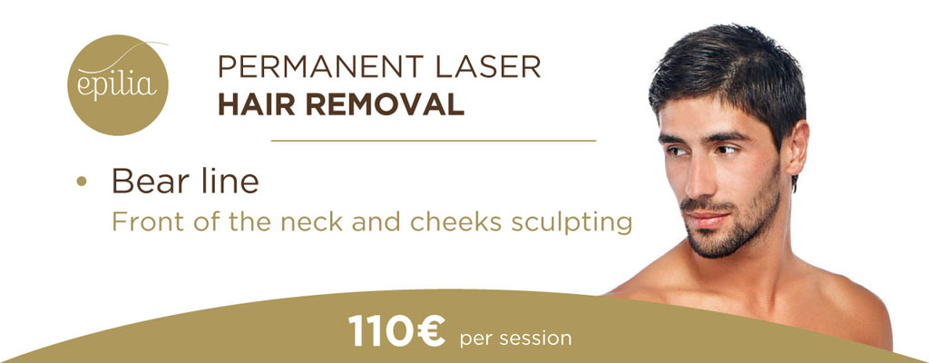 Laser hair removal beard line men