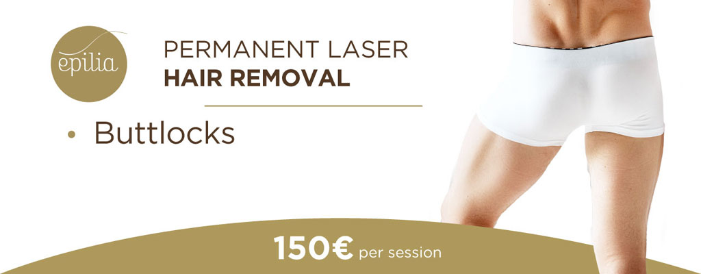 Laser hair removal buttlocks men