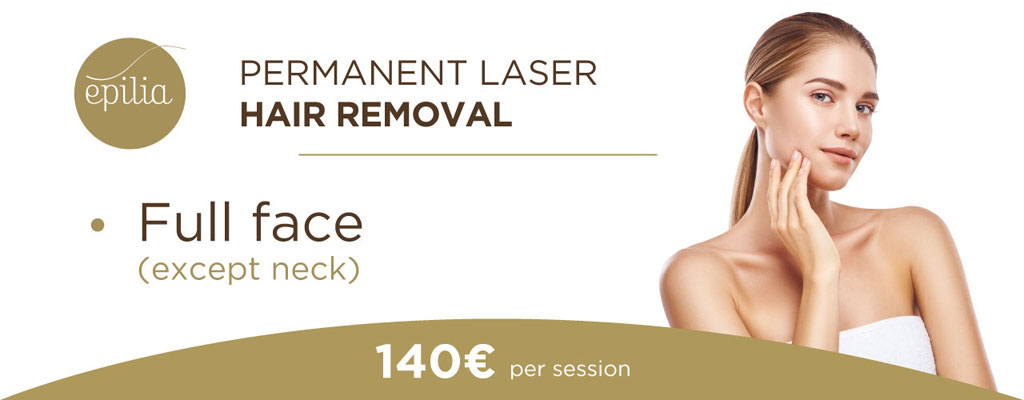 Laser hair removal full face