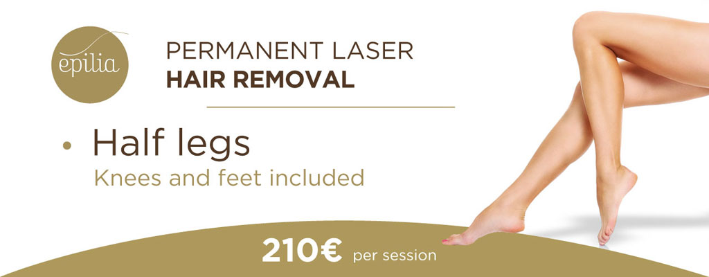 Laser hair removal half legs