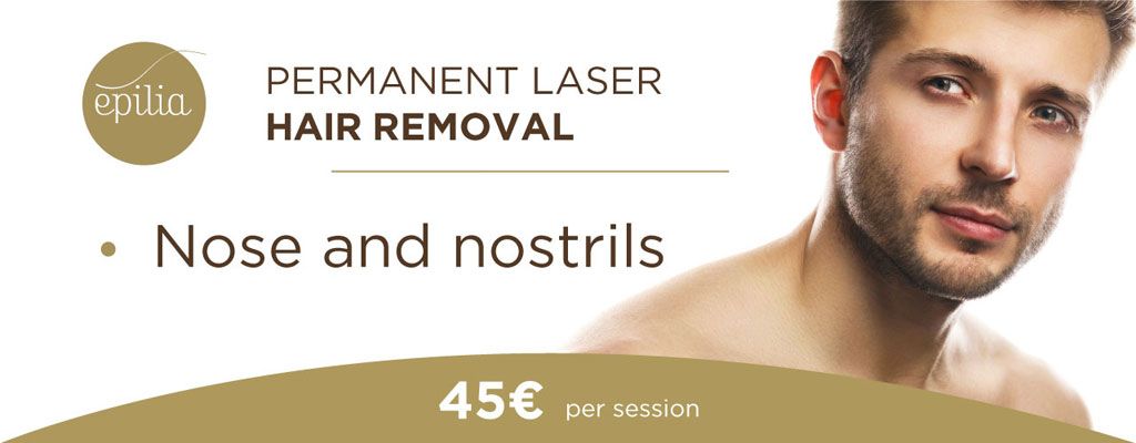 Laser hair removal nose and nostrils