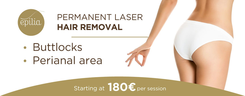 Laser hair removal packages perianal area buttlocks