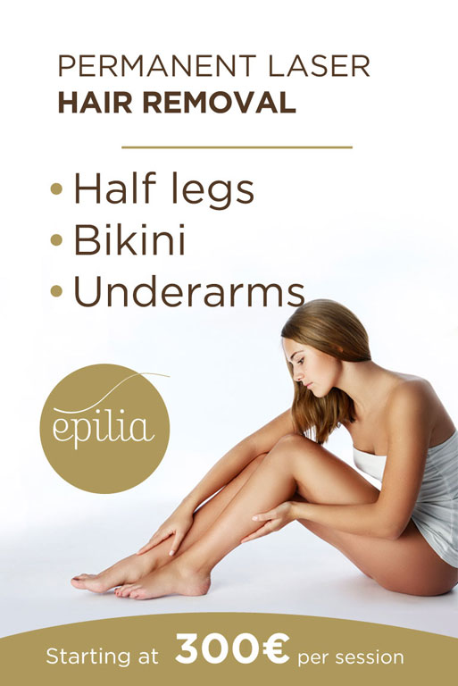 Laser hair removal packages underarms, bikini and legs