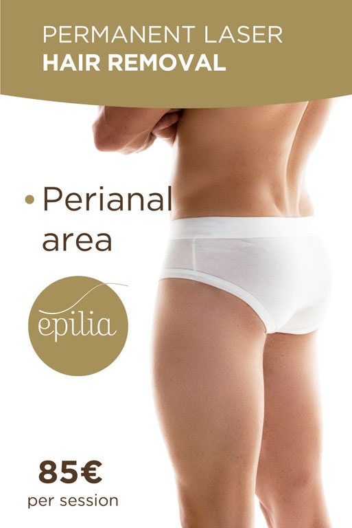 Laser hair removal perianal area men