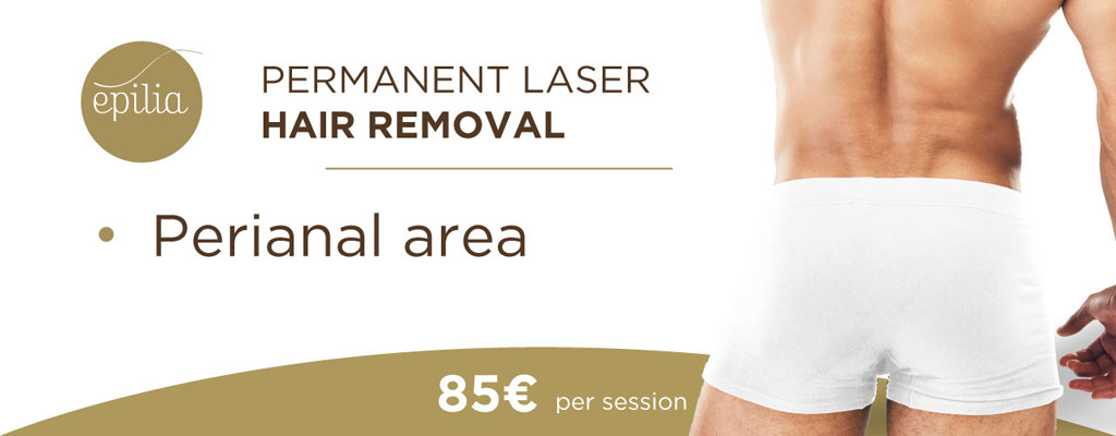 Laser hair removal perianal area men